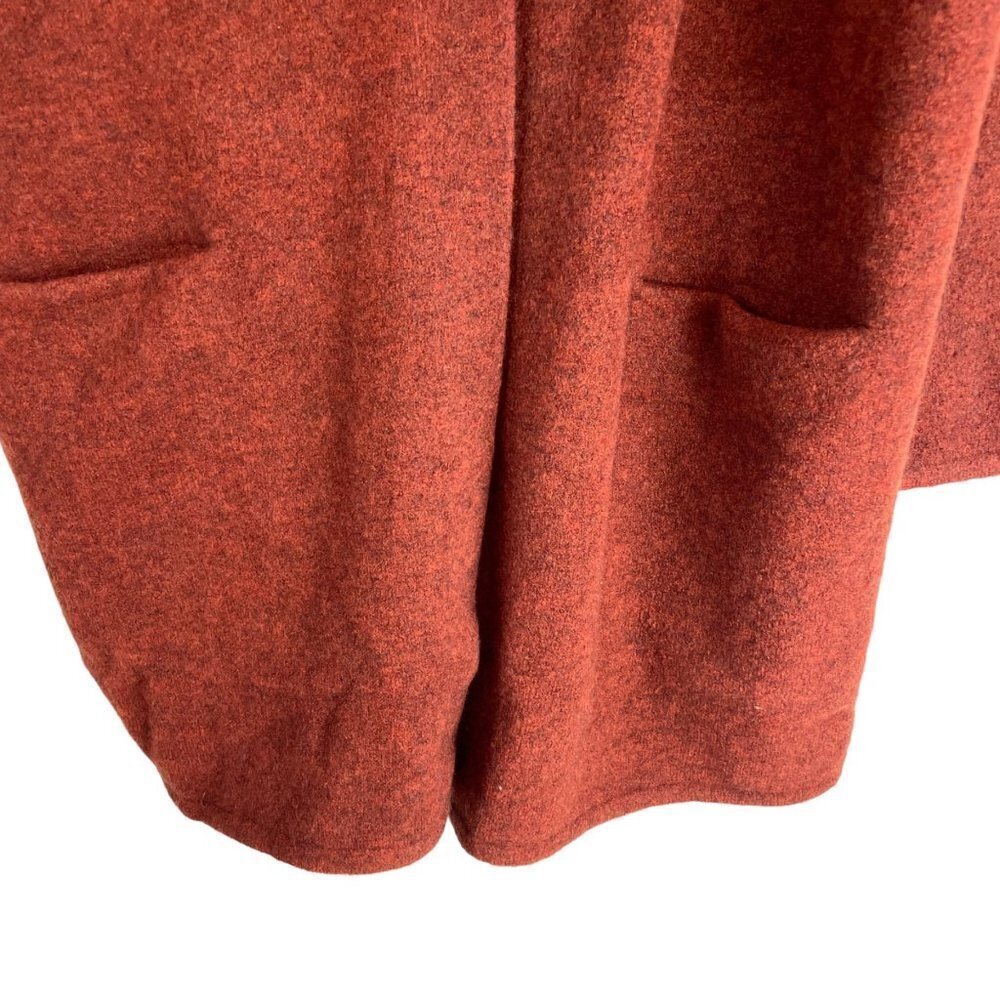 NWT Jenni Kayne Wool Yak Blend Open Front Cardigan Sweater Coat Rust Size L - Picture 6 of 8